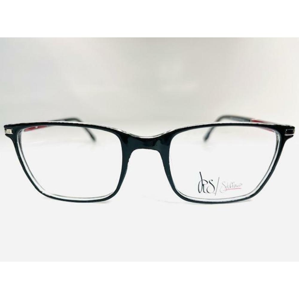 New Roberto Steffani RSS-13 Col.90 Black 0n Clear Eyeglasses 51/19/140